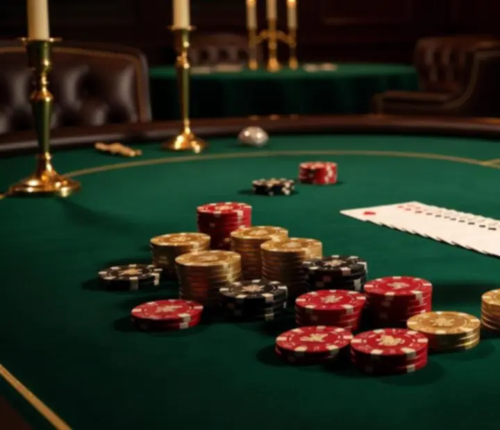 Elegancka aranżacja stołu pokerowego na prywatny wieczór